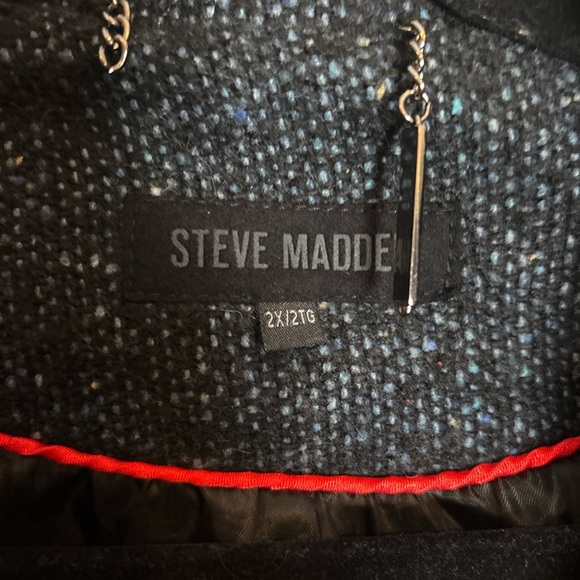 Steve Madden Charcoal Belted Trench Coat - Picture 2 of 5